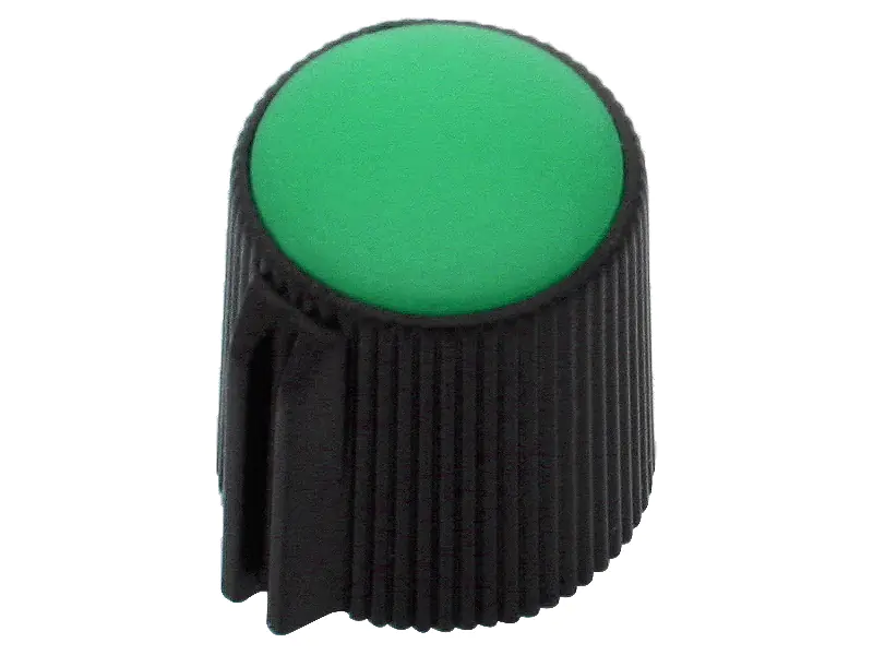 Gałka pot czarna śred 13mm zielona w sklepie Wasserman.eu