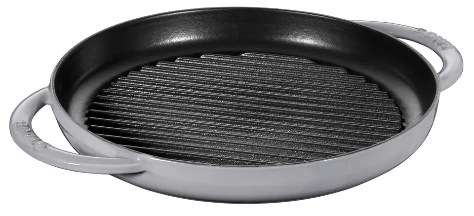 STAUB round cast iron grill pan with two handles 40509-522-0 - graphite 26 cm at Wasserman.eu
