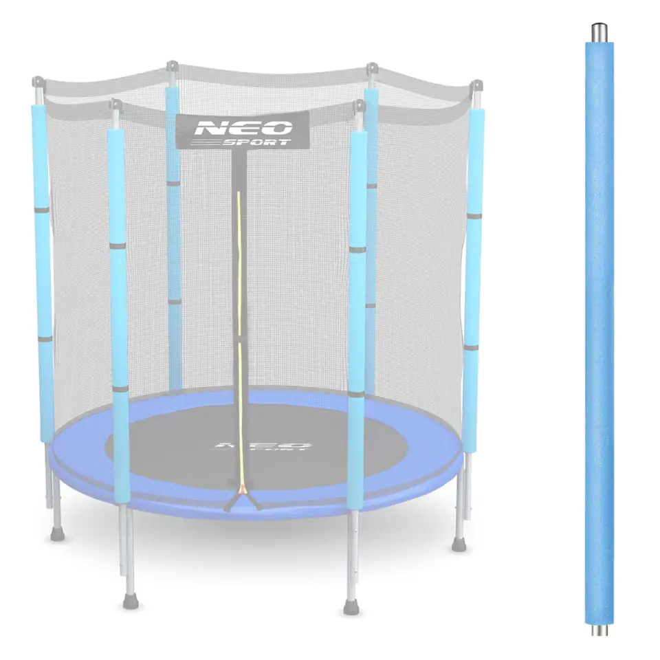 ⁨Słupek górny do trampoliny z siatką zewnętrzną 4,5 ft niebieski Neo-Sport⁩ w sklepie Wasserman.eu