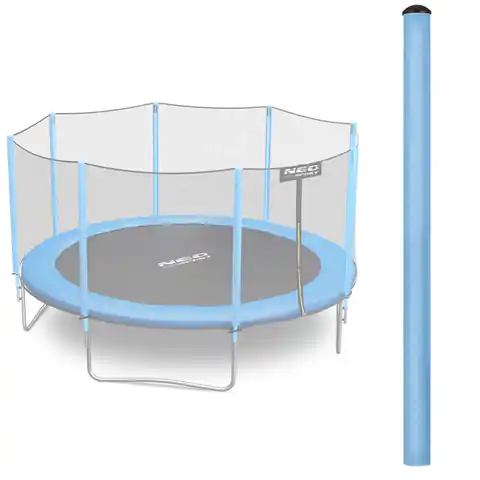 ⁨Słupek górny do trampoliny z siatką zewnętrzną 8-15 ft niebieski Neo-Sport⁩ w sklepie Wasserman.eu