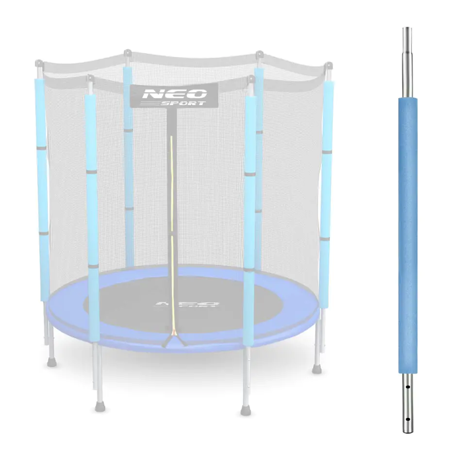 ⁨Słupek dolny do trampoliny z siatką zewnętrzną 4,5 ft niebieski Neo-Sport⁩ w sklepie Wasserman.eu