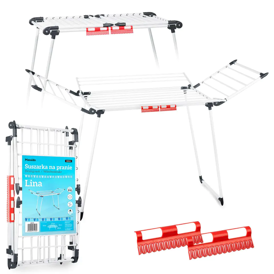 ⁨Suszarka na pranie stojąca rozkładana Lina 22 mb⁩ w sklepie Wasserman.eu