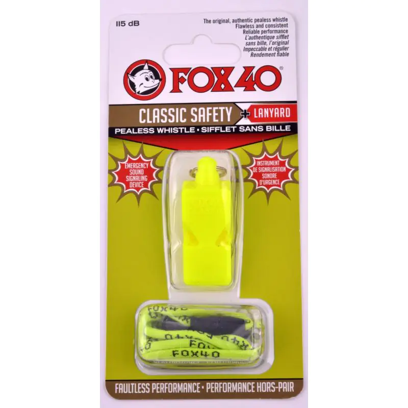 ⁨Gwizdek FOX Classic Safety + sznurek 9903 (kolor Żółty, rozmiar N/A)⁩ w sklepie Wasserman.eu