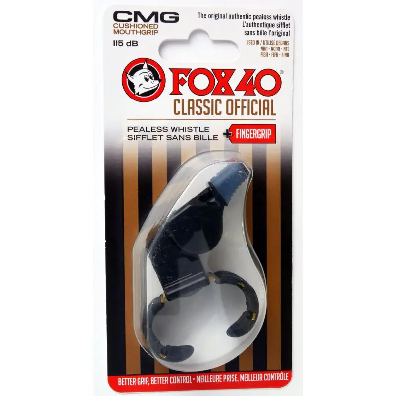 ⁨Gwizdek FOX 40 Classic Official Fingergrip CMG 9609 (kolor Czarny, rozmiar N/A)⁩ w sklepie Wasserman.eu