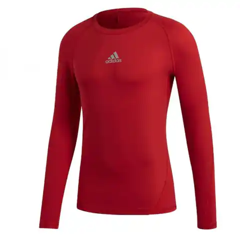 ⁨Koszulka termoaktywna adidas Junior ASK LS TEE Y (kolor Czerwony, rozmiar 116 cm)⁩ w sklepie Wasserman.eu