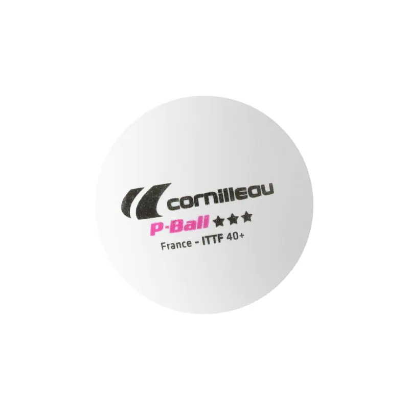 ⁨Piłeczki do tenisa stołowego Cornilleau P-BALL ITTF białe 3 szt. (kolor Biały)⁩ w sklepie Wasserman.eu