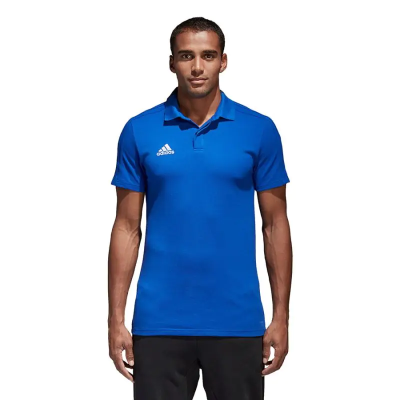 ⁨Koszulka piłkarska adidas Condivo 18 CO Polo M (kolor Niebieski, rozmiar S)⁩ w sklepie Wasserman.eu