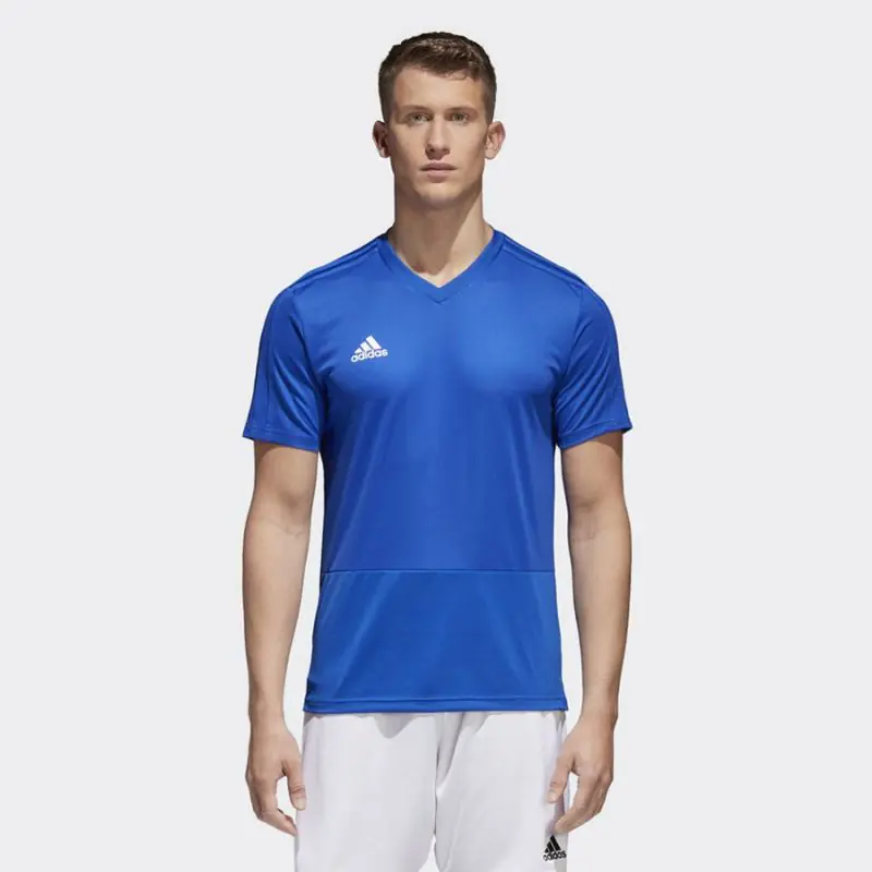 ⁨Koszulka piłkarska adidas Condivo 18 TR M (kolor Niebieski, rozmiar S)⁩ w sklepie Wasserman.eu