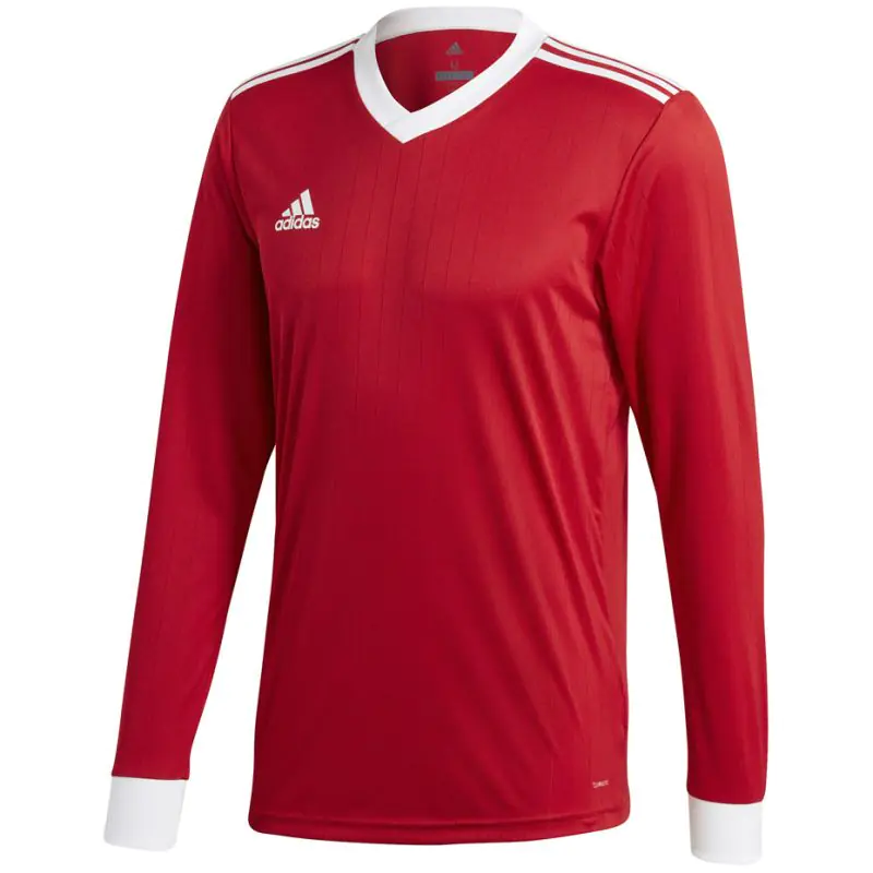 ⁨Koszulka adidas Tabela 18 JSY L JR (kolor Czerwony, rozmiar S)⁩ w sklepie Wasserman.eu