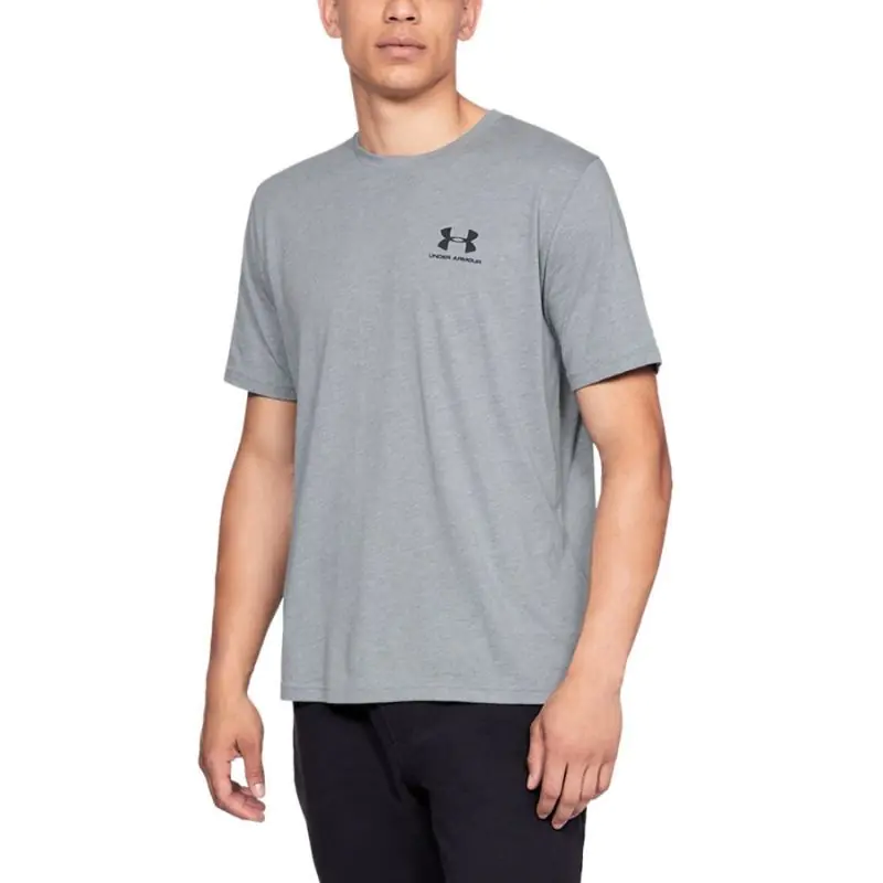 ⁨Under Armour Sportstyle Left Chest SS Men's Short Sleeve T-Shirt Grey Melange 1326799 036 M⁩ at Wasserman.eu