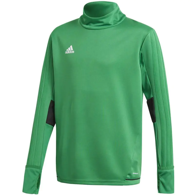 ⁨Koszulka piłkarska adidas Tiro 17 TRG Topy Junior (kolor Zielony, rozmiar 164cm)⁩ w sklepie Wasserman.eu