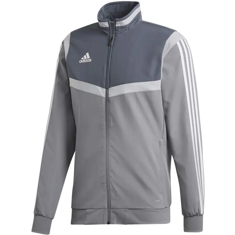 ⁨Bluza piłkarska adidas Tiro 19 Presentation Jacket M (kolor Szary/Srebrny, rozmiar S)⁩ w sklepie Wasserman.eu