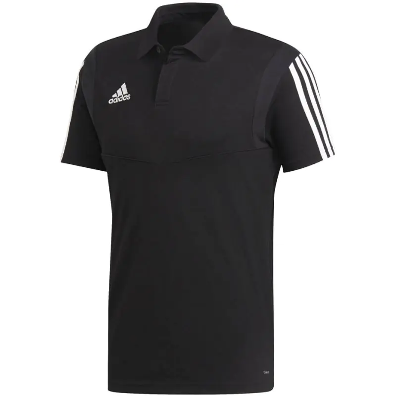 ⁨Koszulka piłkarska adidas Tiro 19 Cotton Polo M (kolor Czarny, rozmiar S)⁩ w sklepie Wasserman.eu