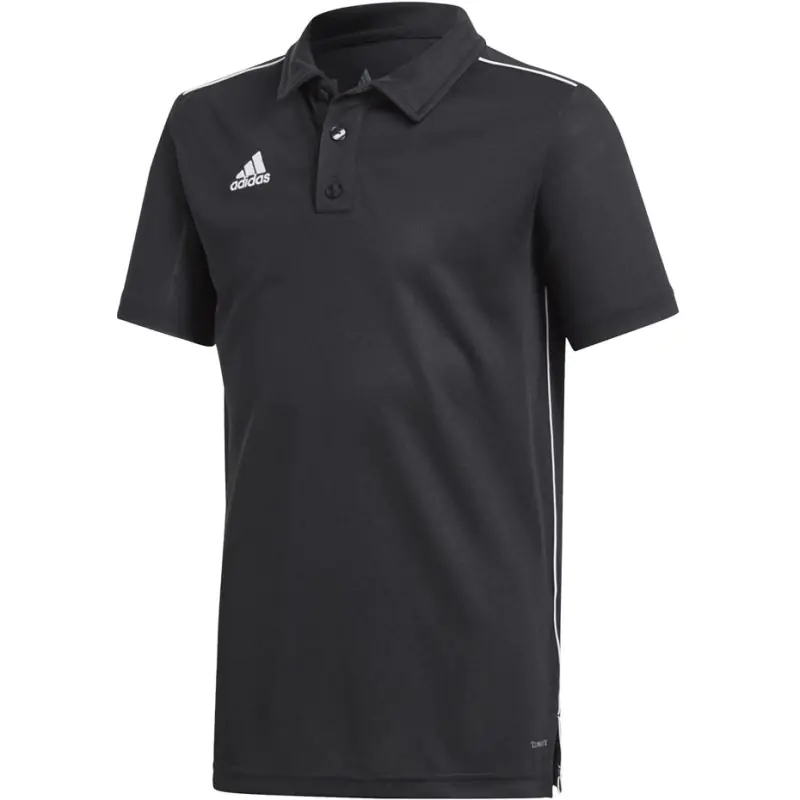 ⁨Koszulka piłkarska adidas Core 18 Polo Junior (kolor Czarny, rozmiar 140cm)⁩ w sklepie Wasserman.eu