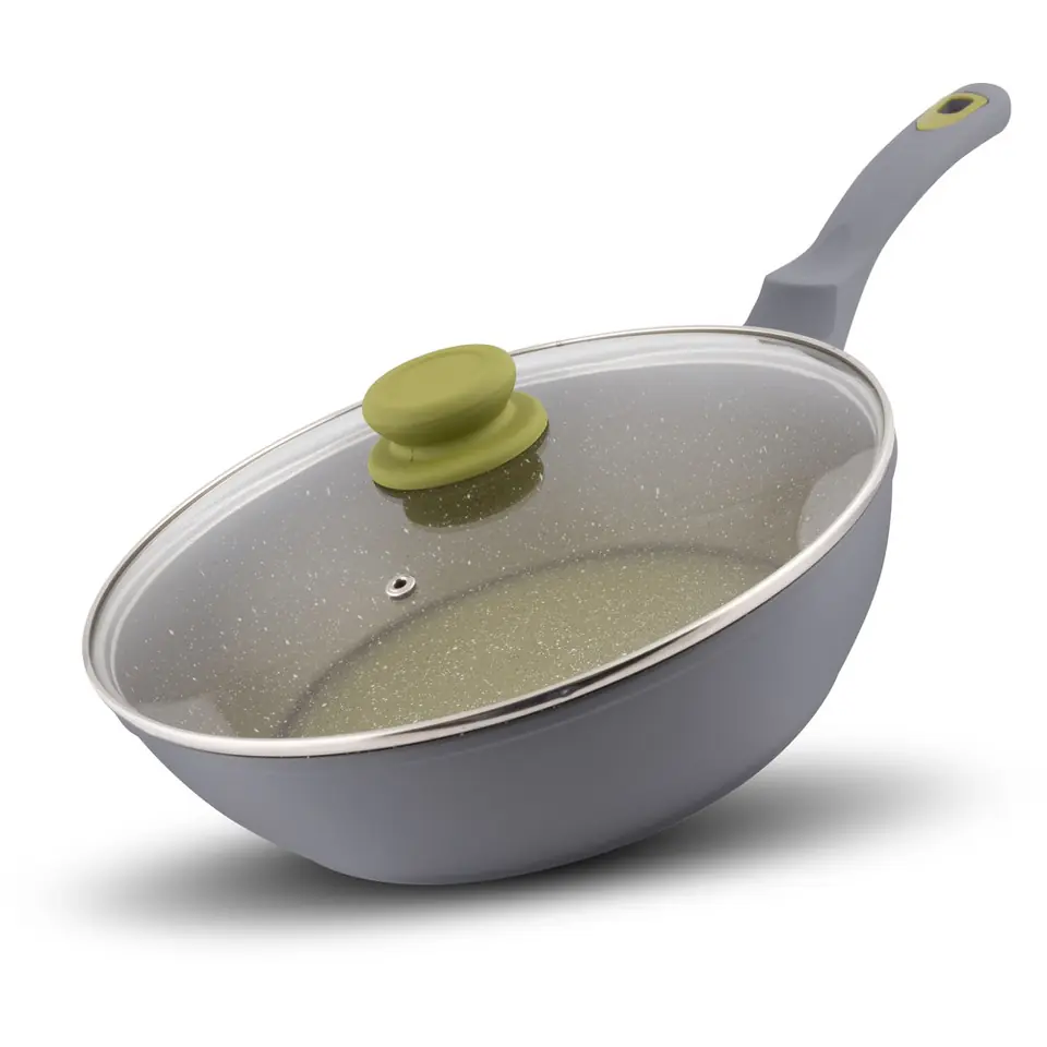 ⁨LAMART LT1196 OLIVE Wok 28cm, Non-stick, in⁩ at Wasserman.eu