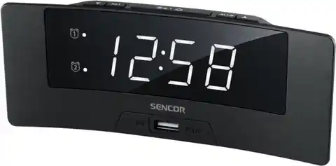 ⁨Clock with Alarm end US SDC 4912 WH⁩ at Wasserman.eu