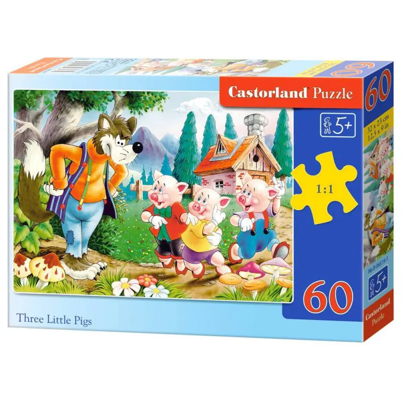 ⁨Puzzle 60el. three little pigs⁩ w sklepie Wasserman.eu