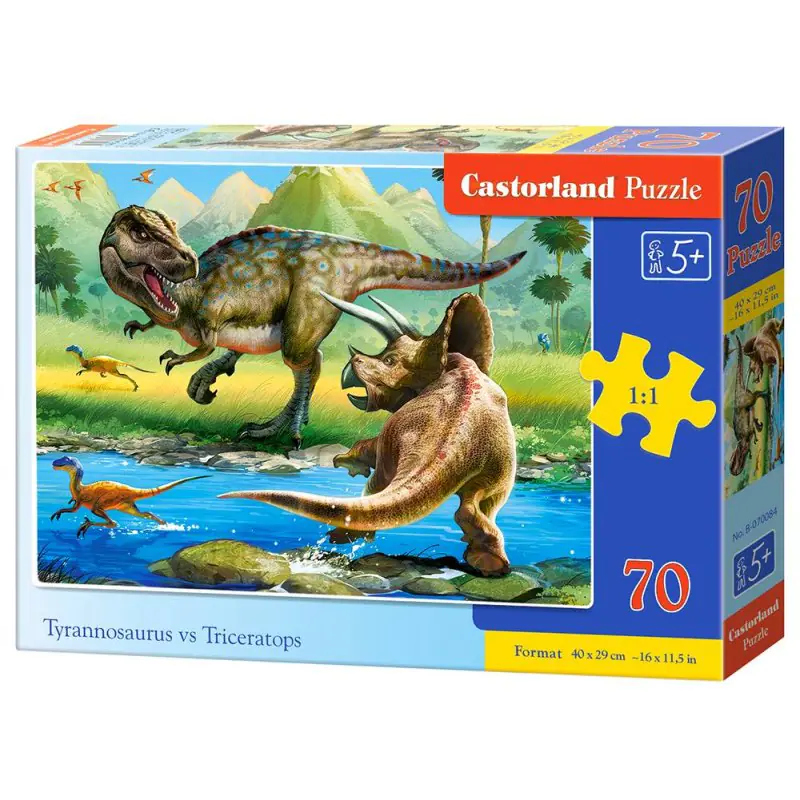 ⁨Puzzle 70 tyranosaur vs tricer⁩ w sklepie Wasserman.eu