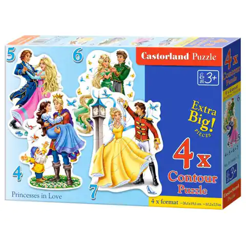 ⁨Puzzle 4w1 princesses in love⁩ w sklepie Wasserman.eu