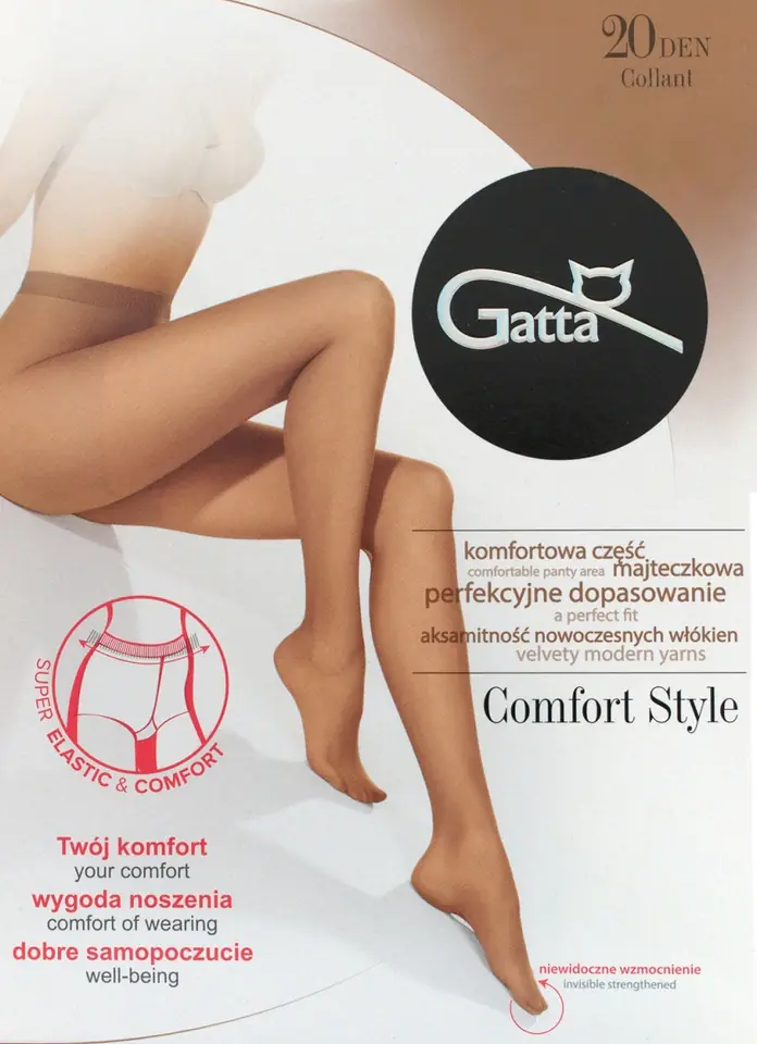 ⁨RAJSTOPY GATTA COMFORT STYLE 20 (kolor grafit, rozmiar 2)⁩ w sklepie Wasserman.eu