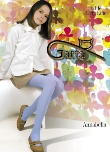 ⁨RAJSTOPY GATTA DZ ANNABELLA 6-11% (kolor niebieski jasny, rozmiar 128-134)⁩ w sklepie Wasserman.eu