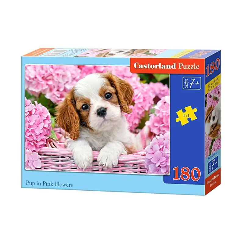 ⁨Puzzle 180 el. pup pink flower⁩ w sklepie Wasserman.eu