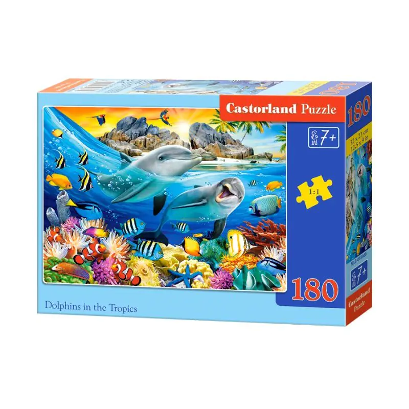 ⁨Puzzle 180 el. dolphins tropic⁩ w sklepie Wasserman.eu