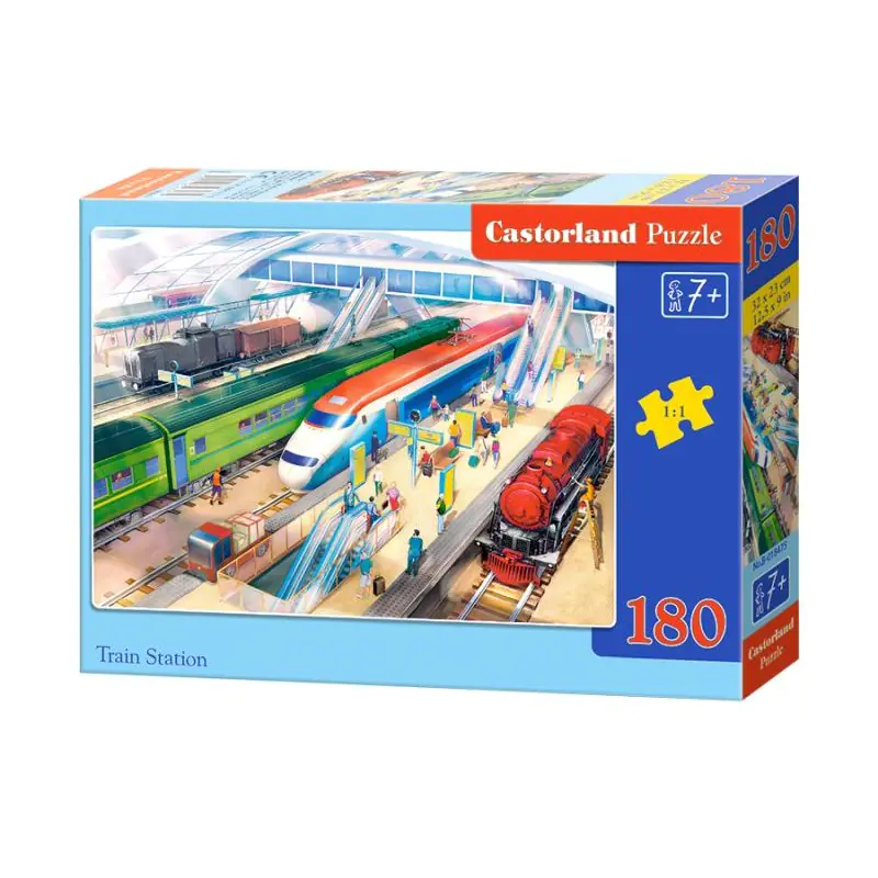 ⁨Puzzle 180 el. train station⁩ w sklepie Wasserman.eu