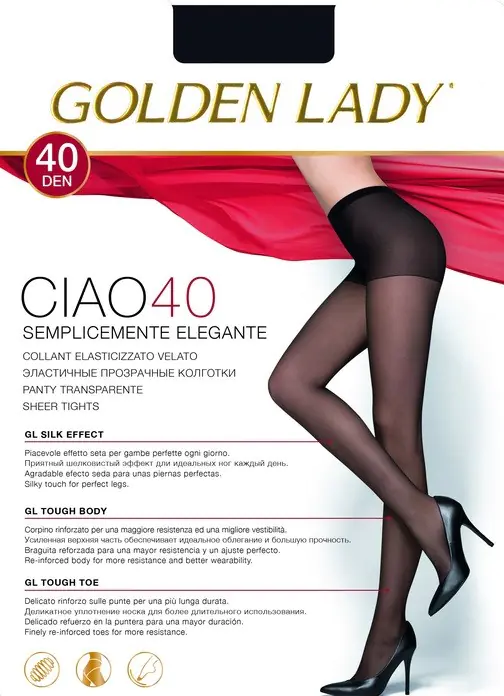 ⁨RAJSTOPY GOLDEN LADY CIAO 40 (kolor Nero, rozmiar 2)⁩ w sklepie Wasserman.eu