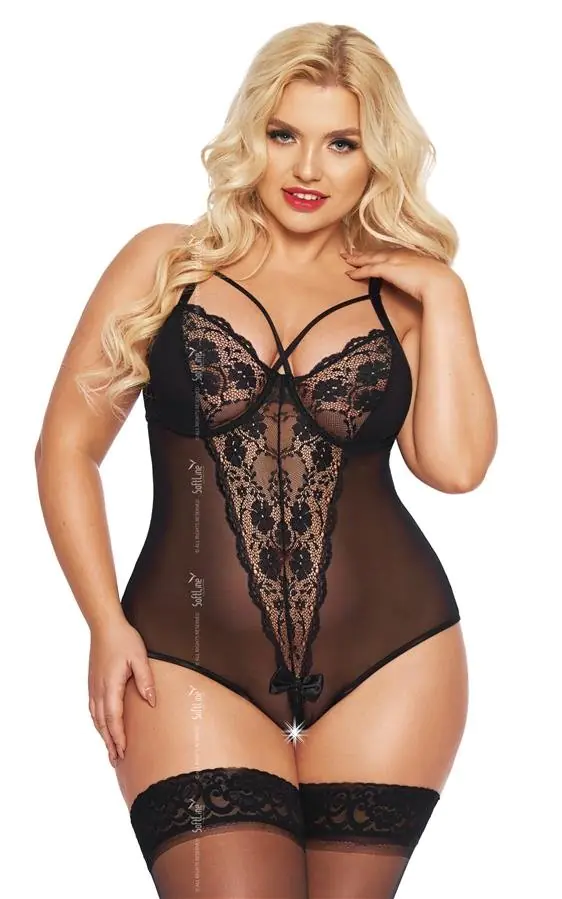 ⁨Amanda black plus size body 1891 (Black, Size XL (42))⁩ at Wasserman.eu