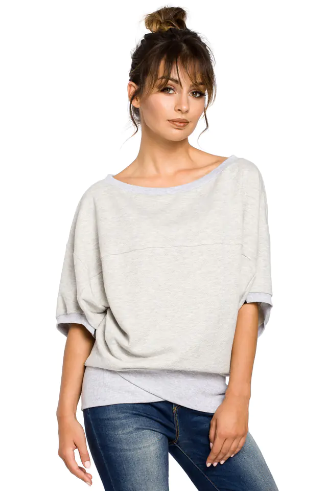 ⁨B048 blouse grey (Light grey, size S/M)⁩ at Wasserman.eu