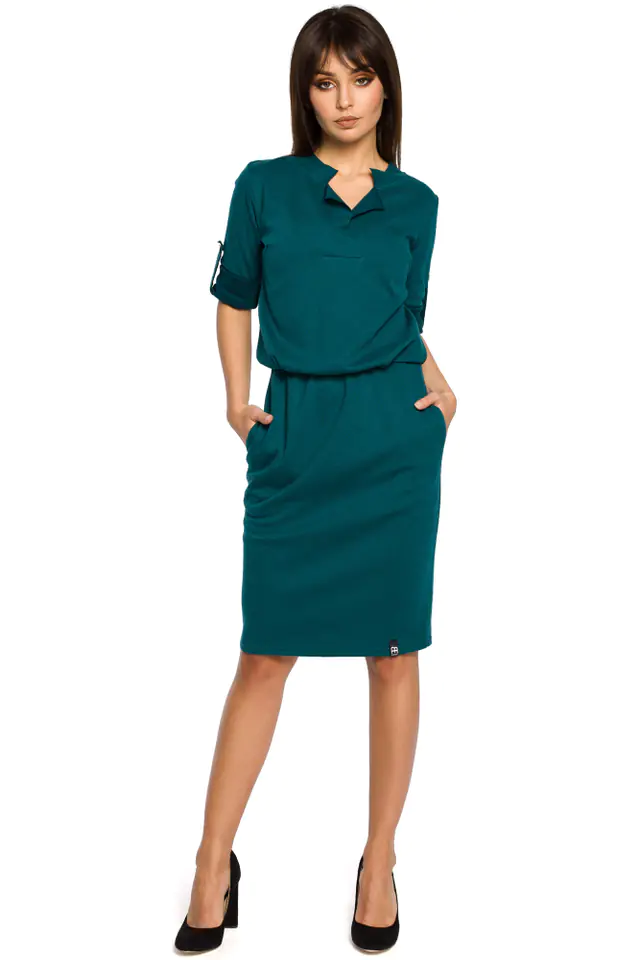 ⁨B056 sukienka zielona (kolor zielony, rozmiar S)⁩ w sklepie Wasserman.eu