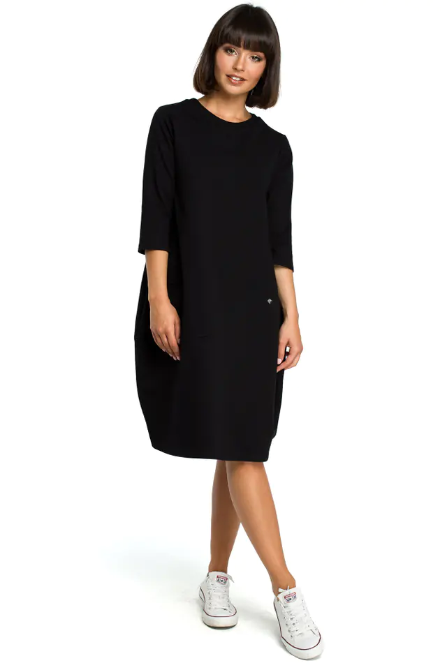 ⁨B083 Dress bauble with pocket black (Color: black, Size M (38))⁩ at Wasserman.eu