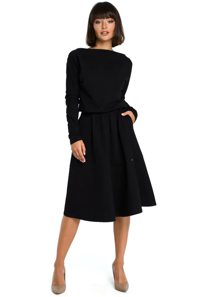 ⁨B087 Flared dress - black (Color: black, Size XL (42))⁩ at Wasserman.eu