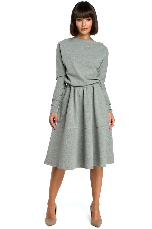 ⁨B087 Flared dress - grey (Colour grey, Size XL (42))⁩ at Wasserman.eu