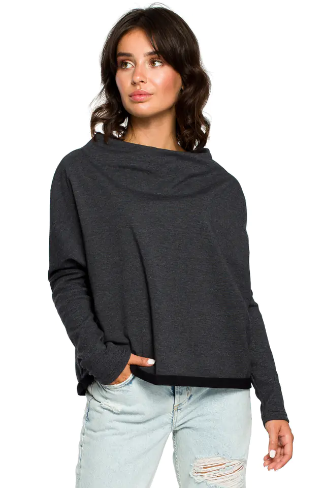 ⁨B094 Neckline sweatshirt - graphite (Graphite color, Size S/M)⁩ at Wasserman.eu