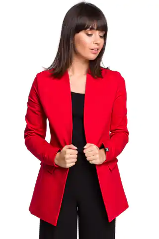 ⁨B102 Knitted jacket without clasp - red (Red colour, size L (40))⁩ at Wasserman.eu