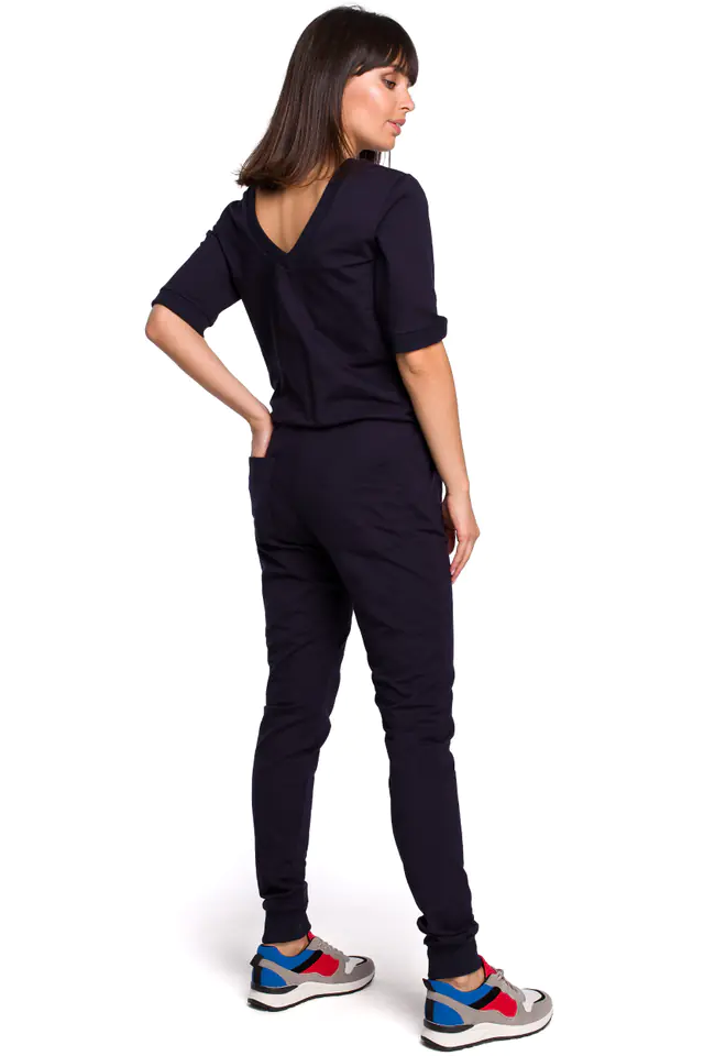 ⁨B104 Overalls with neckline on the back - navy blue (Navy blue, size S (36))⁩ at Wasserman.eu