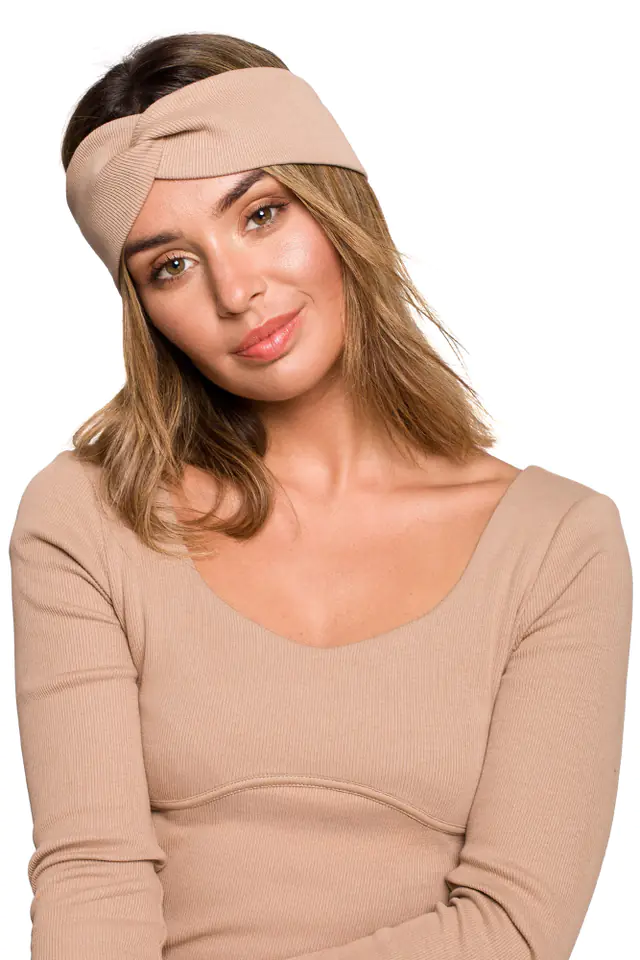 ⁨B216 Interlaced headband - walnut (Beige, one size for all)⁩ at Wasserman.eu