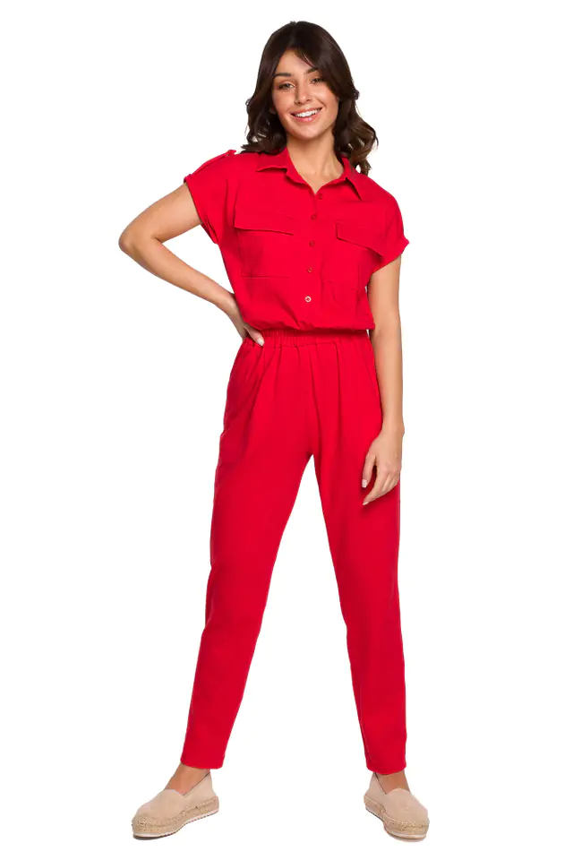 ⁨B223 Safari suit with front pockets - red (Red, Size XXL (44))⁩ at Wasserman.eu