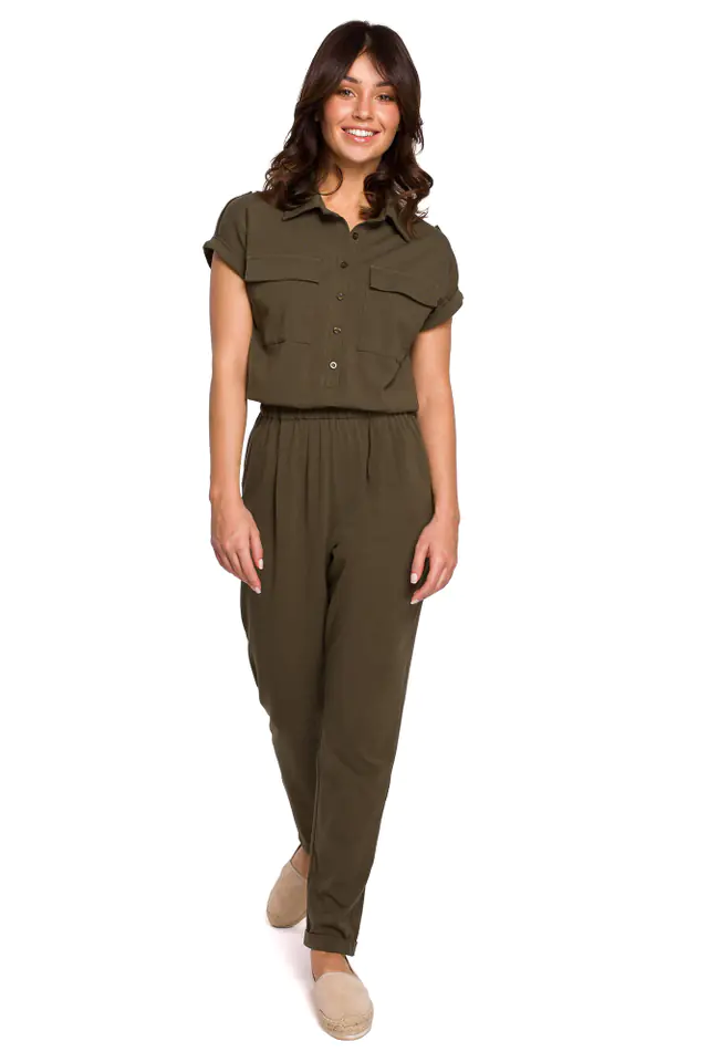 ⁨B223 Safari suit with front pockets - khaki (Khaki color, Size S (36))⁩ at Wasserman.eu