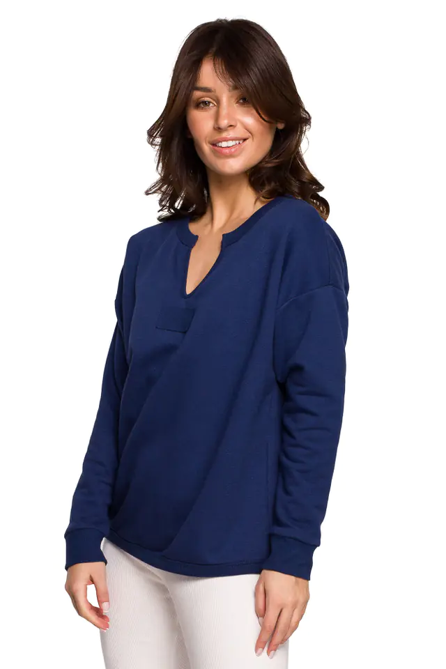 ⁨B225 Neckline cutout sweatshirt - inkjet (Navy blue, size S (36))⁩ at Wasserman.eu