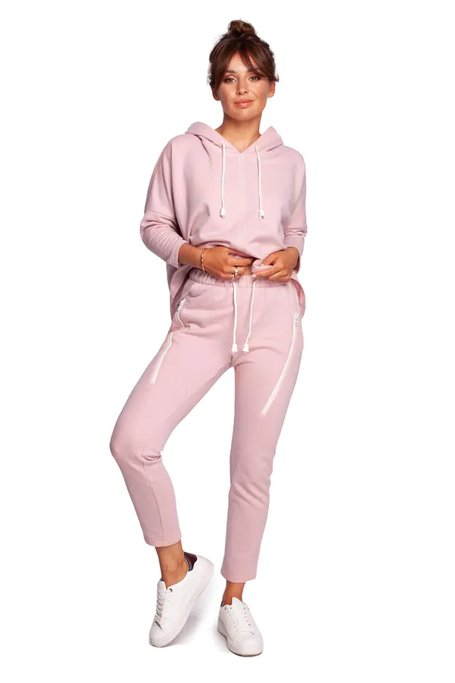 ⁨B240 Trousers with decorative zippers - powder (Powder pink, size L (40))⁩ at Wasserman.eu