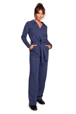 ⁨B248 Overalls with collar and belt - blue (Colour blue, Size L (40))⁩ at Wasserman.eu