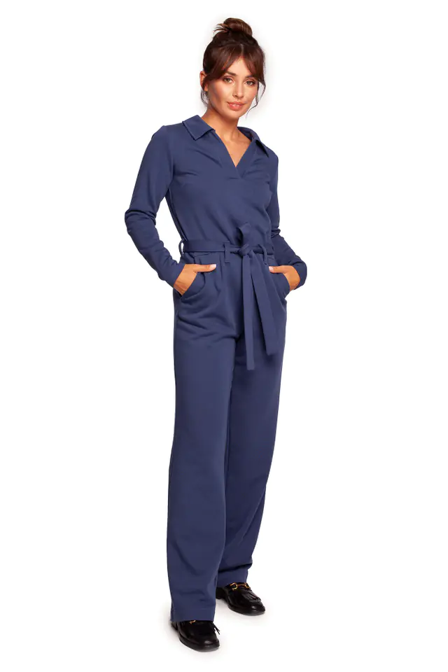 ⁨B248 Overalls with collar and belt - blue (Colour blue, Size S (36))⁩ at Wasserman.eu