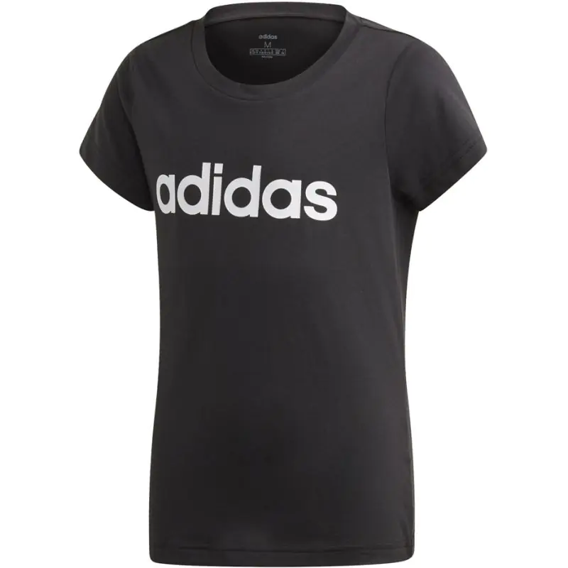 ⁨adidas YG E Lin Tee JR (kolor Czarny, rozmiar 140cm)⁩ w sklepie Wasserman.eu