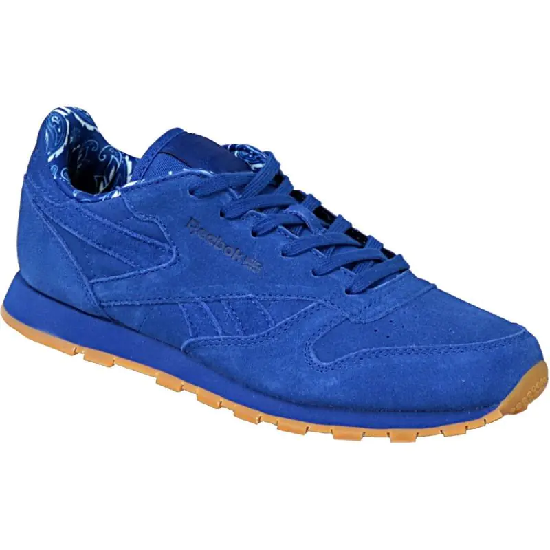 ⁨Buty Reebok Classic Leather Jr (kolor Niebieski, rozmiar 36.5)⁩ w sklepie Wasserman.eu