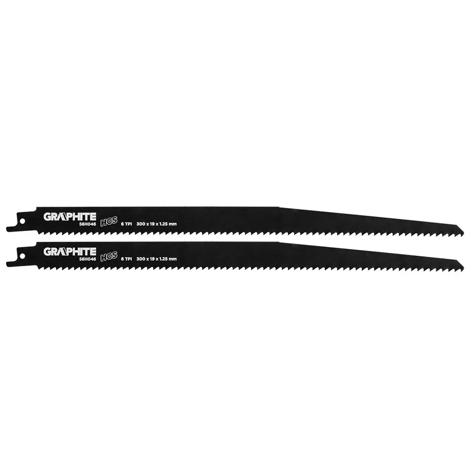 ⁨Saw blade for saber saw, HCS, 300 x 19 x 1.25 mm, 6TPI, set. 2 pcs.⁩ at Wasserman.eu