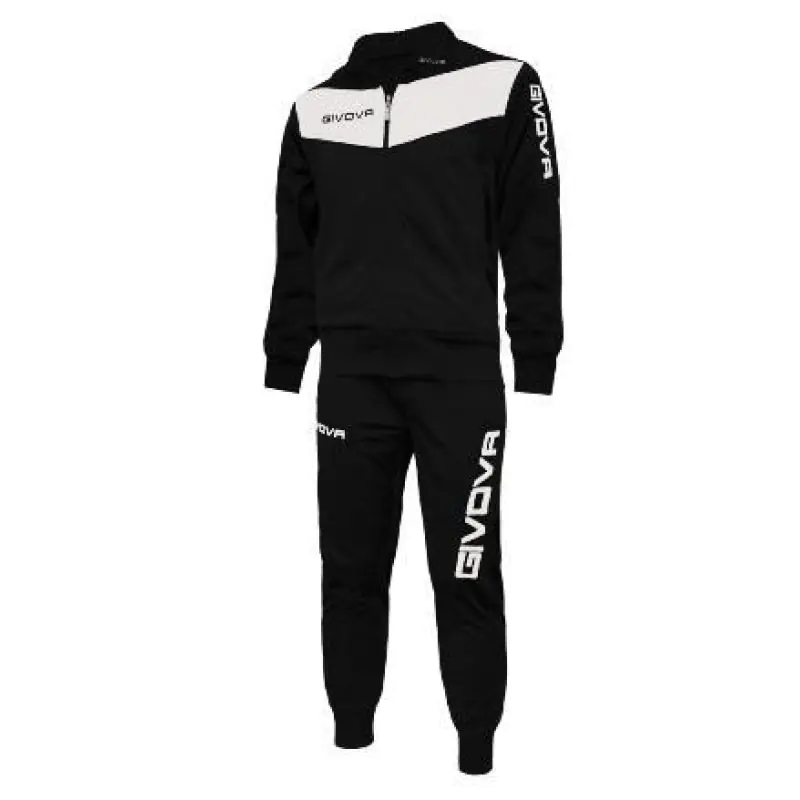 ⁨Givova Tuta Visa Tracksuit Black & White TR018 1003 XS⁩ at Wasserman.eu