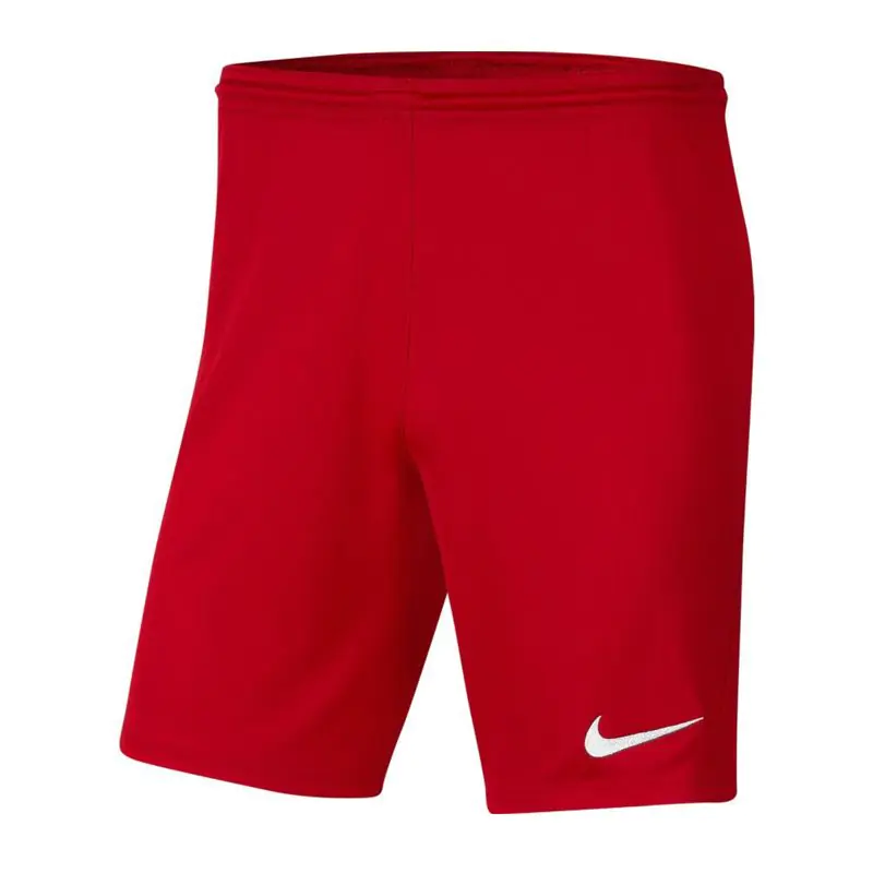 ⁨Spodenki Nike Park III Knit Jr BV6865 (kolor Czerwony, rozmiar 122 cm)⁩ w sklepie Wasserman.eu